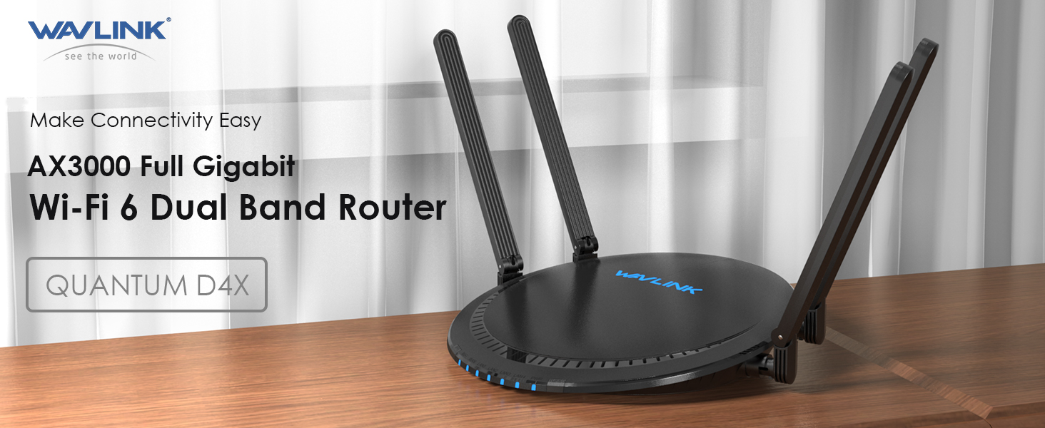 Routeur WiFi 6, WAVLINK Routeur WiFi Bi-bande AX3000 pour Le Jeu à  Domicile, Routeur WiFi Puissant avec 4*5dBi High-Gain Antennas, MU-MIMO,  OFDMA, Touchlink, Beamforming, WPA3, IPV6, Contrôle Parental : :  Informatique