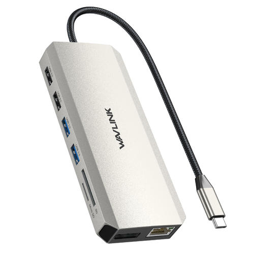 USB-C Multi-Port Docking Station w/ 4k HDMI, GigE, USB-A, PD, SD/micro