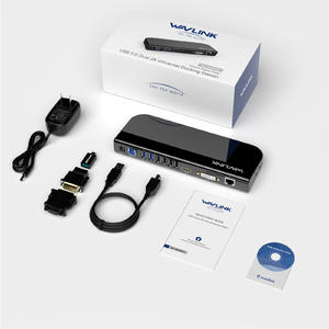 Wavlink USB 3.0 Universal Laptop Docking Station, Dual Video Monitor  Supports DVI/HDMI/VGA to 2048 × 1152, Gigabit Ethernet, Audio, 6 USB Ports for Laptop/Ultrabook/PCs - US PLUG