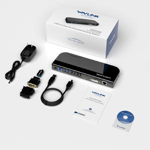 Wavlink USB 3.0 Universal Laptop Docking Station, Dual Video Monitor  Supports DVI/HDMI/VGA to 2048 × 1152, Gigabit Ethernet, Audio, 6 USB Ports for Laptop/Ultrabook/PCs - VDE