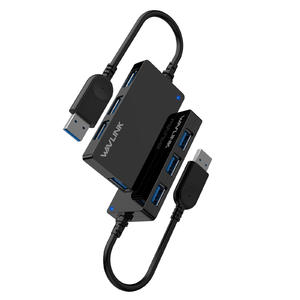 Wavlink 4-Port Compact High Speed USB3.0 Hub, Built-in USB3.0 Cable for Microsoft Windows XP/Vista/7/8/10 & MAC 10.1 above