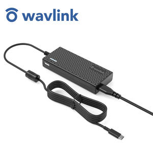 Wavlink Portable 77W Universal USB C Laptop Charger With USB A Port, 65W/45W AC Adapter Computer Power Supply Cord with USB A Output for Mobile/Tablet 12W(Max)-Compatible with MacBook Huawei Lenovo HP Dell Samsung Acer Chromebooks - EU PLUG