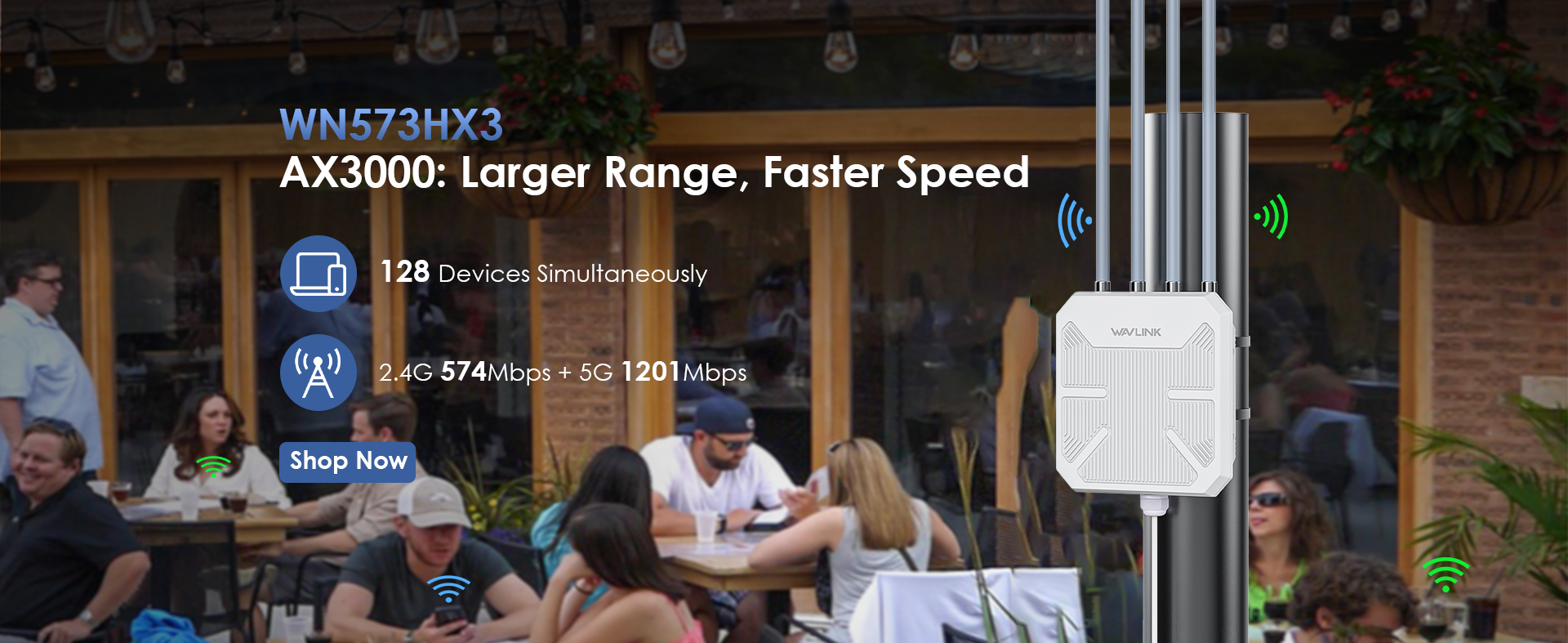 AX3000 Wi-Fi repeater for outdoor