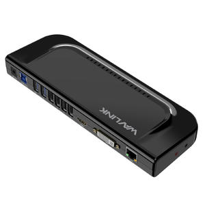 Wavlink USB 3.0 Universal Laptop Docking Station, 13-in-1 USB-C Hub Dual Monitor for M1/M2 Mac, Windows, Thunderbolt 3&4, USB4 (Dual Video: HDMI and DVI/VGA/HDMI, Gigabit Ethernet, Audio, Mic, 6 USB Ports) - EU PLUG