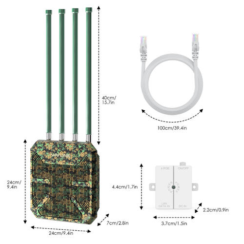 WAVLINK AX3000 WiFi 6 Outdoor Extender – Long Range Access Point, PoE, 4x8dBi Antennas, IP67