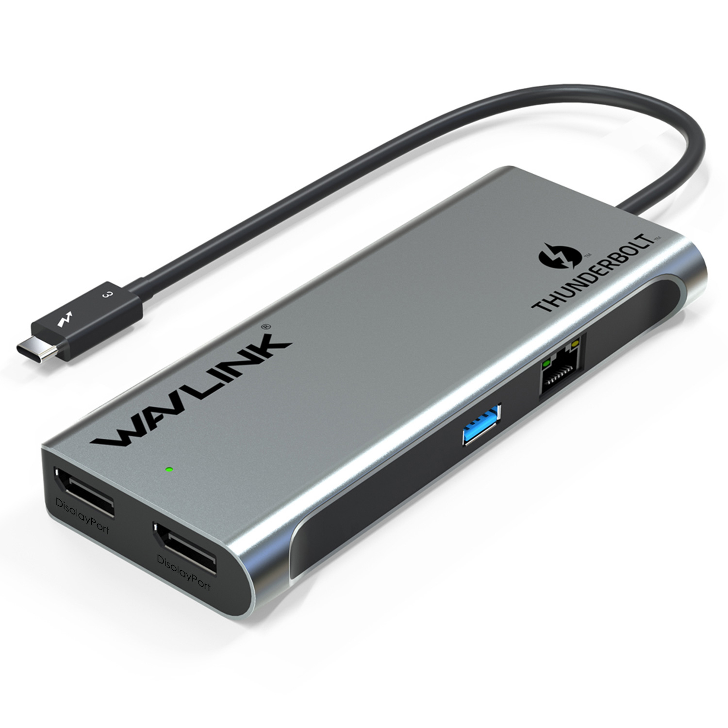 WAVLINK Thunderbolt 3 Dual 4K Mini Docking Station, Dual 4096x2160@60Hz DisplayPort(40Gbps), USB 3.0, Gigabit Ethernet, Dual 4K Monitors Adapter for MacBook/ Dell/ HP/ Lenovo Laptops