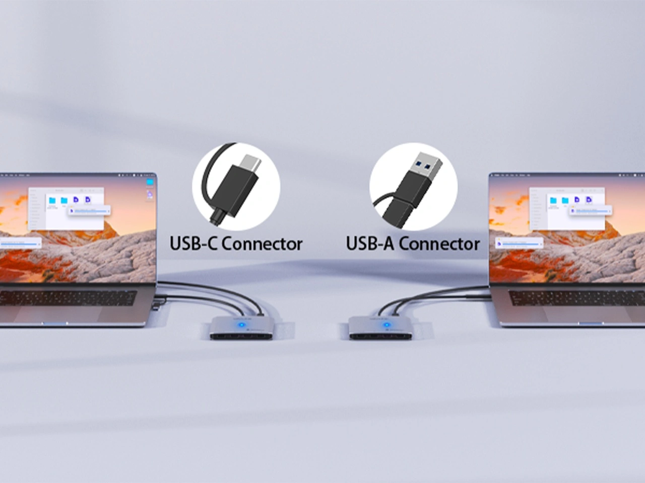 Dual interface USB-C and USB-A universal connection