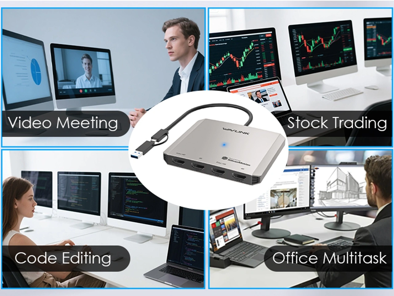 Multi-scenario application for office stock trading design work