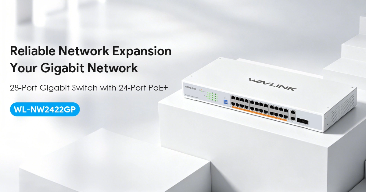 WAVLINK WL-NW2422GP 28 port gigabit PoE+ switch 24 poe ports 250w