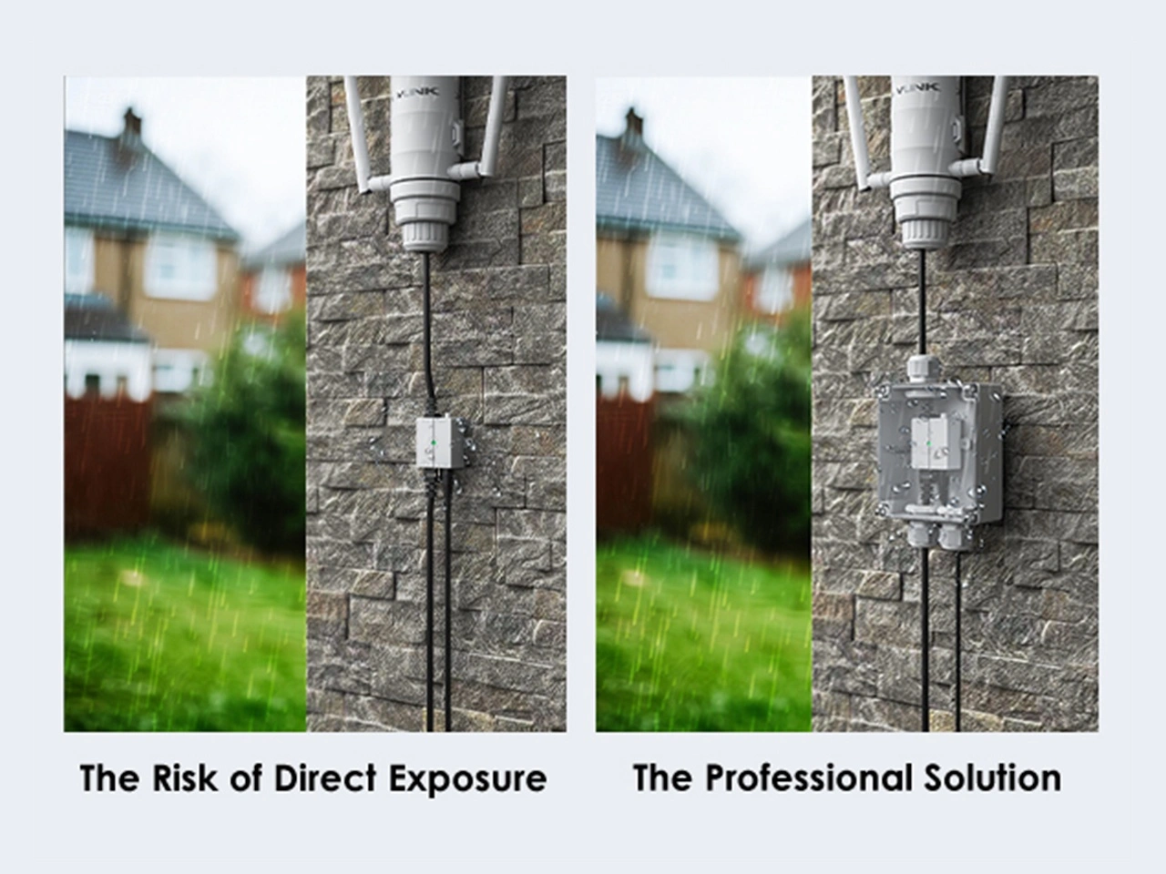 Direct exposure risk vs IP67 waterproof poe box professional protection solution