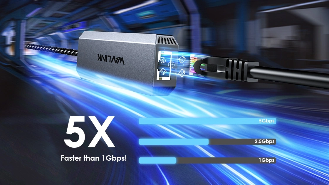 WAVLINK 5Gbps USB-C Ethernet Adapter with 95W PD