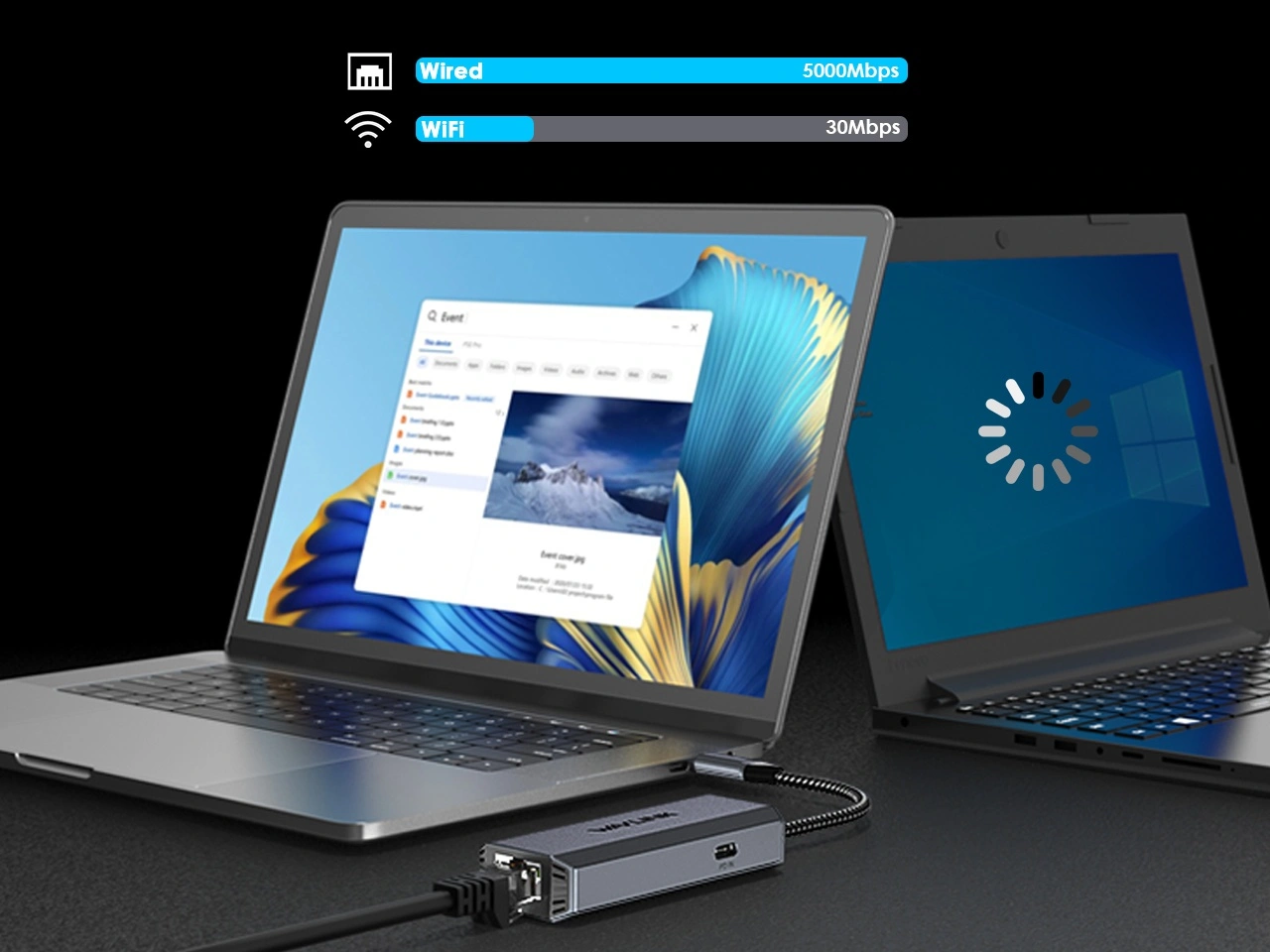 Stable 5G wired connection USB-C ethernet adapter