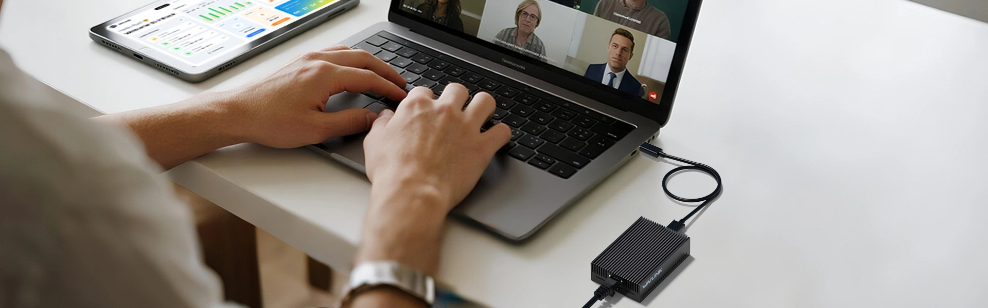 WAVLINK USB-C 10G ethernet adapter specification diagram