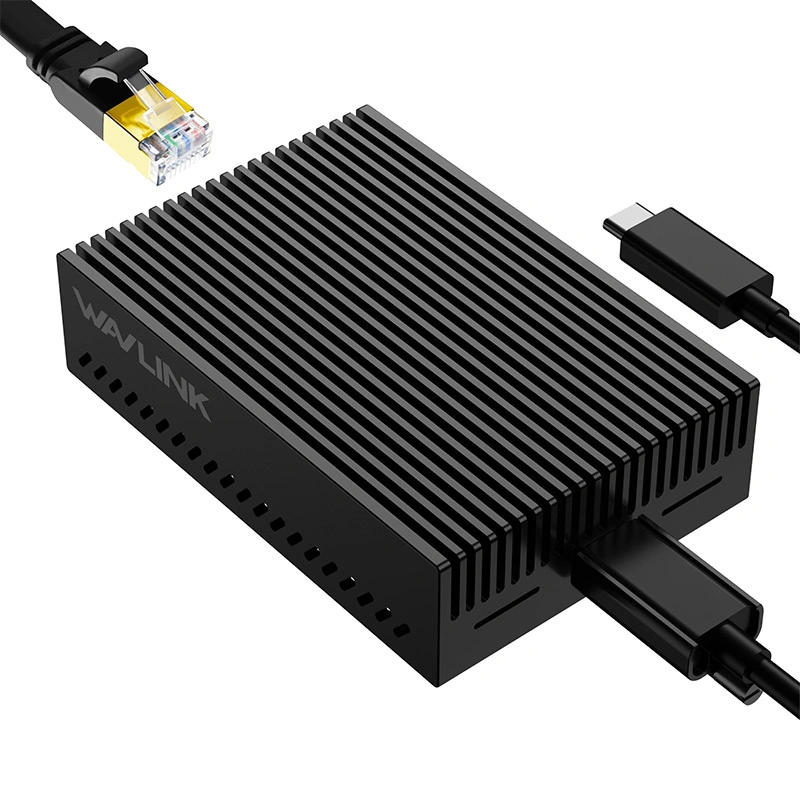 WAVLINK 10G Ethernet Adapter for USB-C (USB 3.2 Gen 2x2), Supports 10G/5G/2.5G/1G/100M/10M Adaptive Speed, Compact Aluminum Design, Includes 20Gbps USB-C Cable, Ideal for Gaming, Streaming, and Working